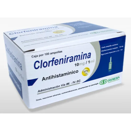 CLORFENIRAMINA 10 MG CAJA X 100 AMPOLLA   - Ecofarma